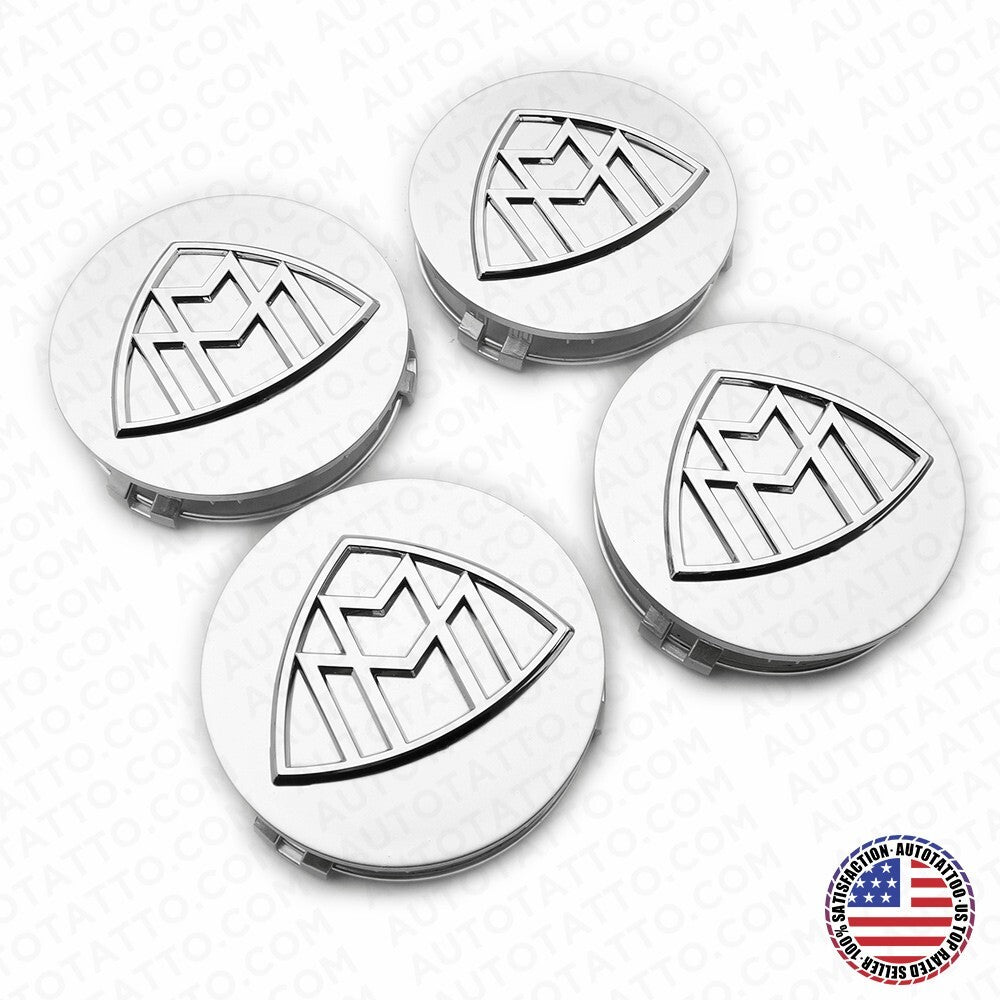 4x Mercedes Maybach Wheels Center Cap Hub Cover Inserts Replacement Sport Silver