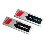 2X Metal Long R ROUSH Fender Side Badge Car Emblem Stickers for MUSTANG