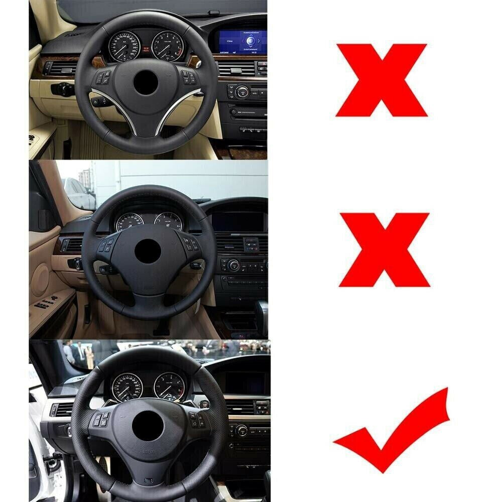 For BMW E90 E92 E93 335i 325i 330i Carbon Fiber Style Steering Wheel Cover