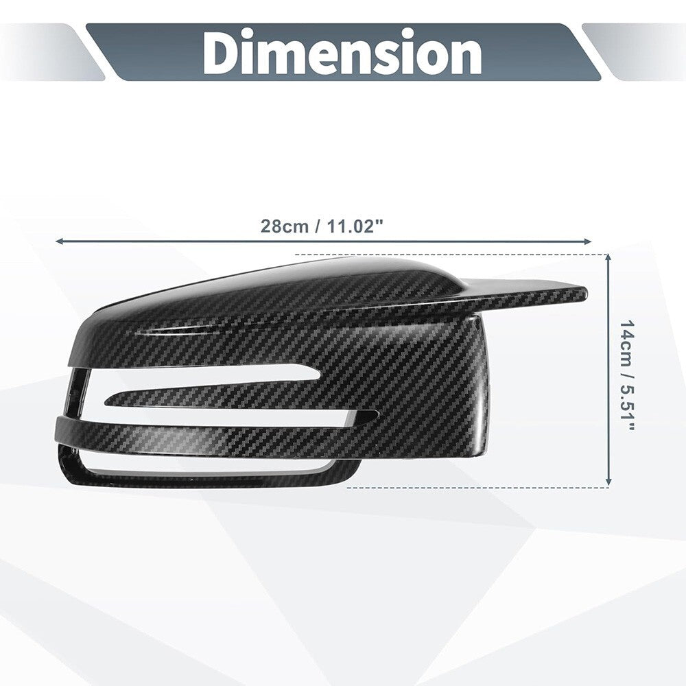 Carbon Fiber Horn Wing Style Mercedes W204 W212 W117 C E S GLA Side Mirror Cover