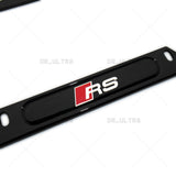 Gloss Black Front or Rear RS Sport Logo Emblem License Plate Frame Cover Gift