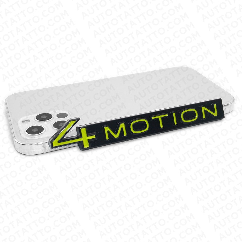 For 18-23 VW 4 Motion Rear Trunk Nameplate Badge Emblem Black Green Sport