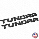 2pcs 13-21 Gloss Black Tundra Letter Side Fender Nameplate Emblem Badge Logo