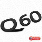 Infiniti Q60 Rear Trunk Logo Letter Badge Emblem Nameplate Sport Gloss Black