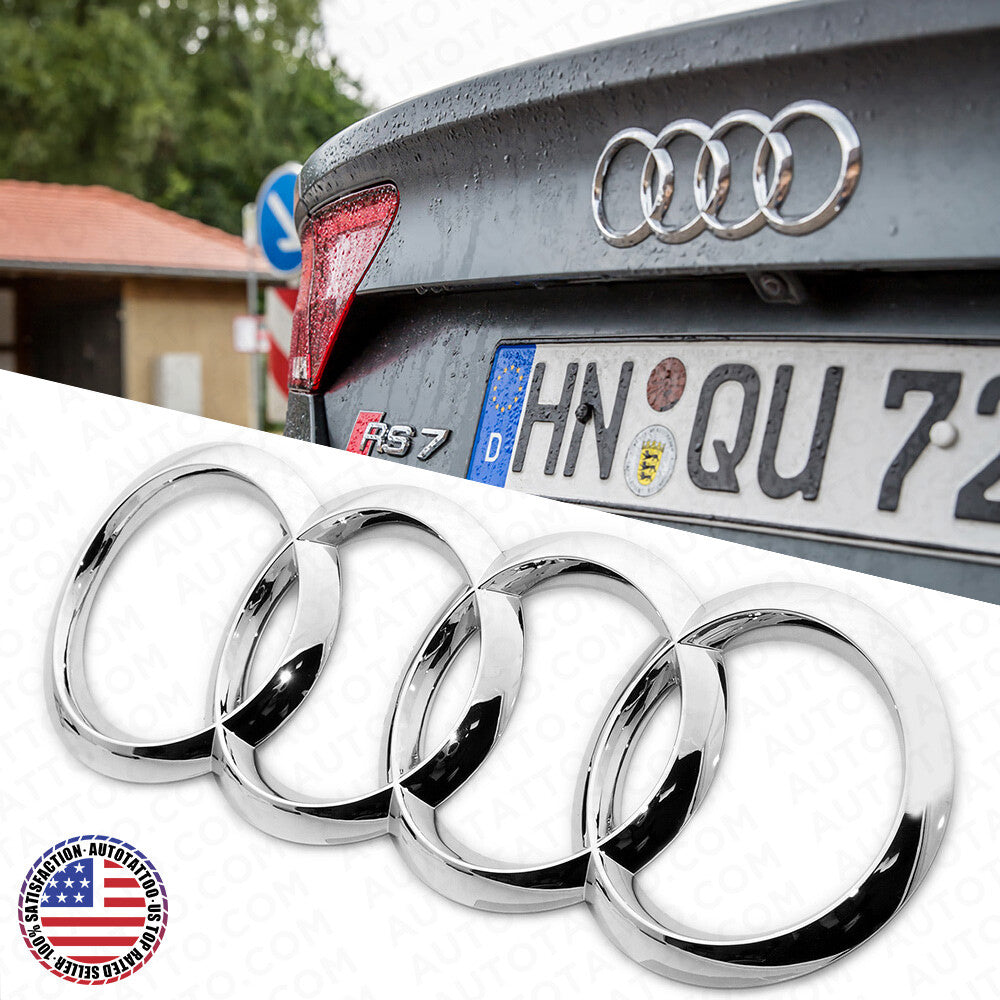 12-18 Audi A7 S7 RS7 Rear Liftgate Trunk Sign Logo Ring Badge Emblem OEM Chrome