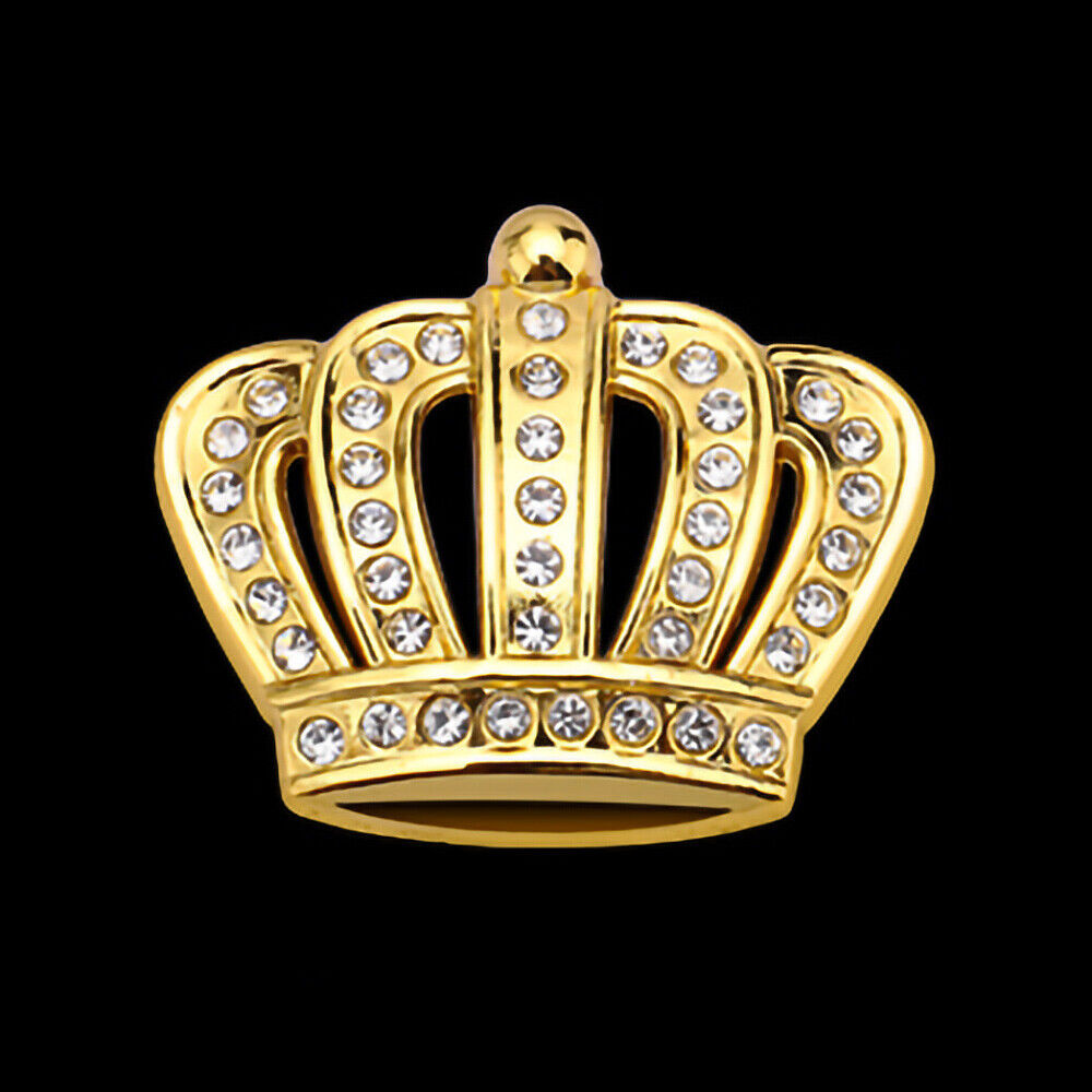 Universal Fashion Zinc Alloy Bling Crystal Crown Car Decal Sticker Decoration