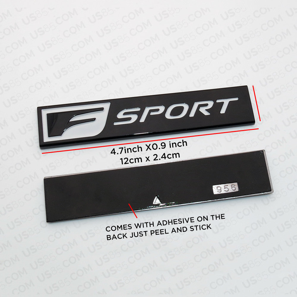 Lexus Gloss Black F-Sport Logo ABS Badge Trunk Luggage Lid 3D Emblem Decoration