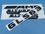 Gloss Black "GLS63 AMG BITURBO 4 MATIC" Number Emblem Sticker for Mercedes-Benz