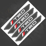 4pc Pack TRD Wheels Rims Sport Racing Decal Stripes Stickers Emblem for Car SUV
