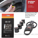 Universal Trd Black Wheel Tire Valves Dust Stems Air Caps Keychain Logo Emblem