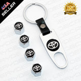 Universal Trd Chrome Car Wheel Tire Valves Dust Stems Air Caps Keychain Emblem