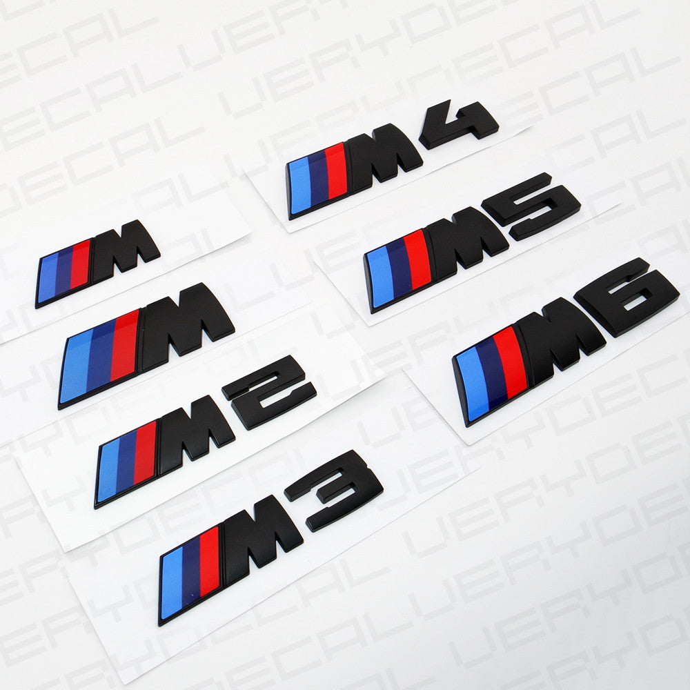 E90 E91 E92 Matte Black M3 Emblem Badge Sticker Car Rear Trunk OEM ABS M Series