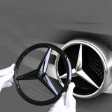 18.5CM Glossy Black Grille Emblem Star Badge For A C E GLA GLK GL ML