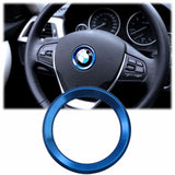 Blue Steering Wheel Logo Emblem Ring Cover For BMW 1 3 4 5 7 Series X1 X3 X5 X6