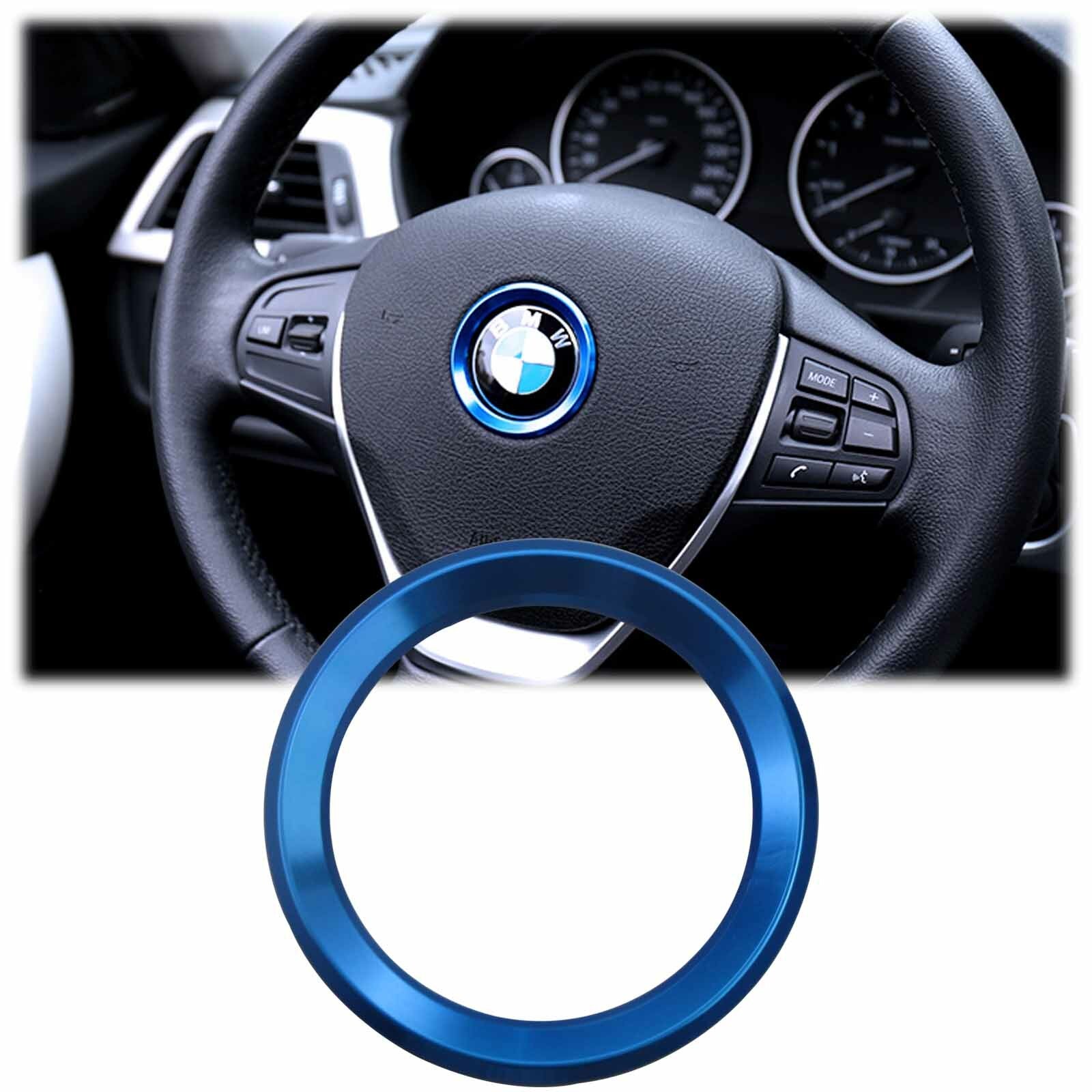 Blue Steering Wheel Logo Emblem Ring Cover For BMW 1 3 4 5 7 Series X1 X3 X5 X6
