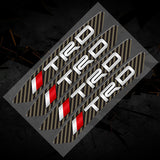 4pc Pack TRD Wheels Rims Sport Racing Decal Stripes Stickers Emblem for Car SUV