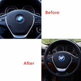 Blue Steering Wheel Logo Emblem Ring Cover For BMW 1 3 4 5 7 Series X1 X3 X5 X6