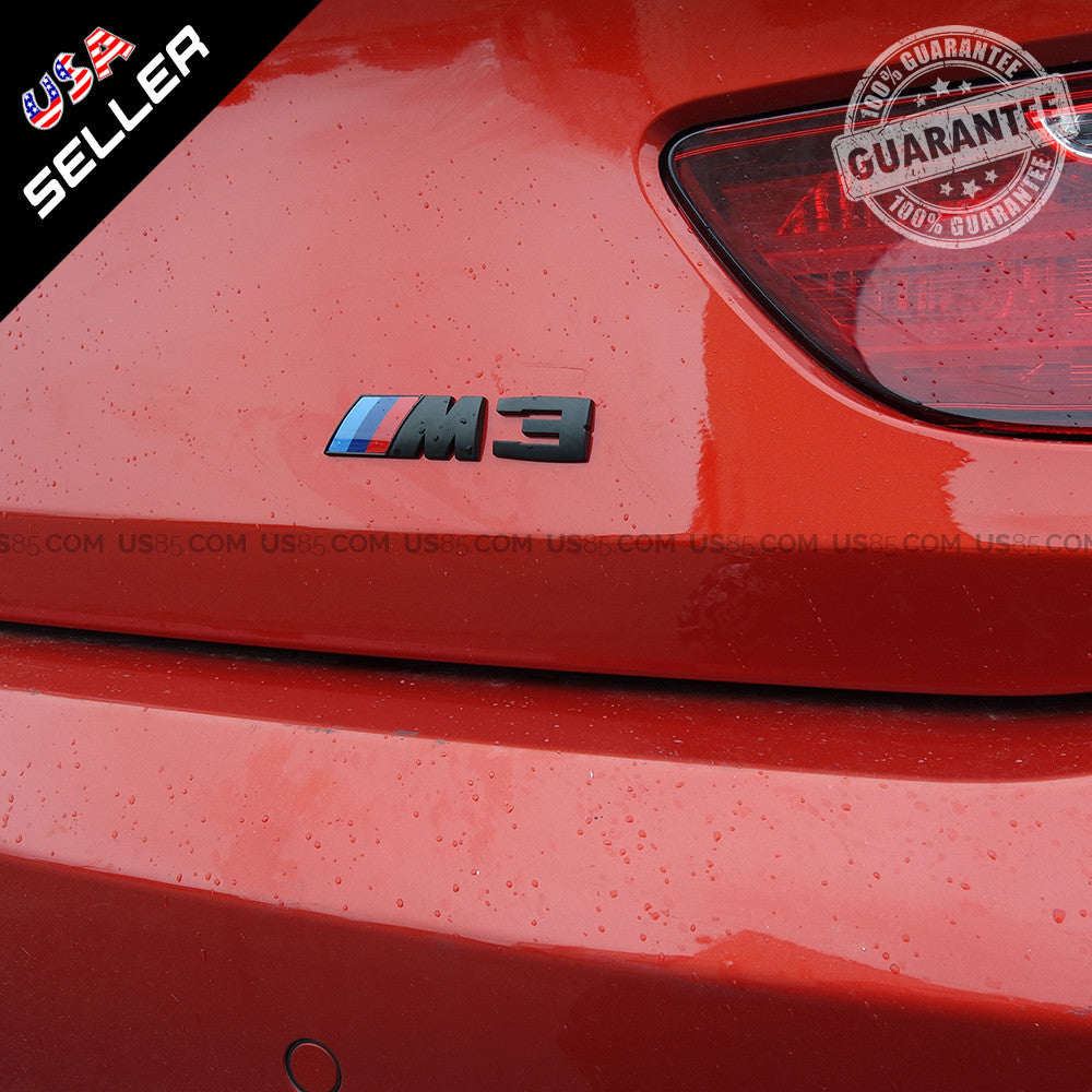 E90 E91 E92 Matte Black M3 Emblem Badge Sticker Car Rear Trunk OEM ABS M Series