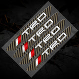4pc Pack TRD Wheels Rims Sport Racing Decal Stripes Stickers Emblem for Car SUV