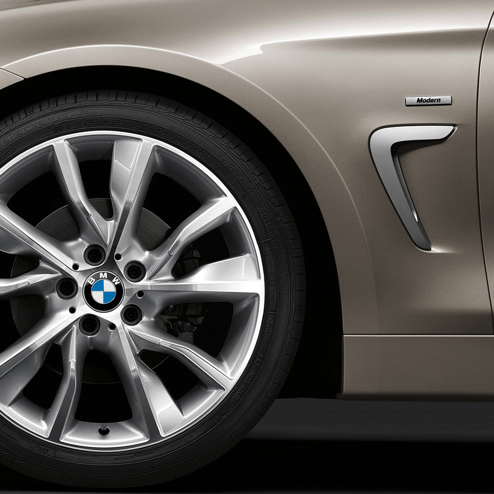 2x For BMW Modern Logo Emblem Badge Car Side Fender M Series Performance Sport